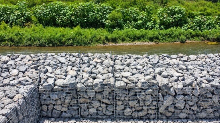 Gaviones de panel electrosoldado en orilla de río en Monterrey, Nuevo León – REGAMA