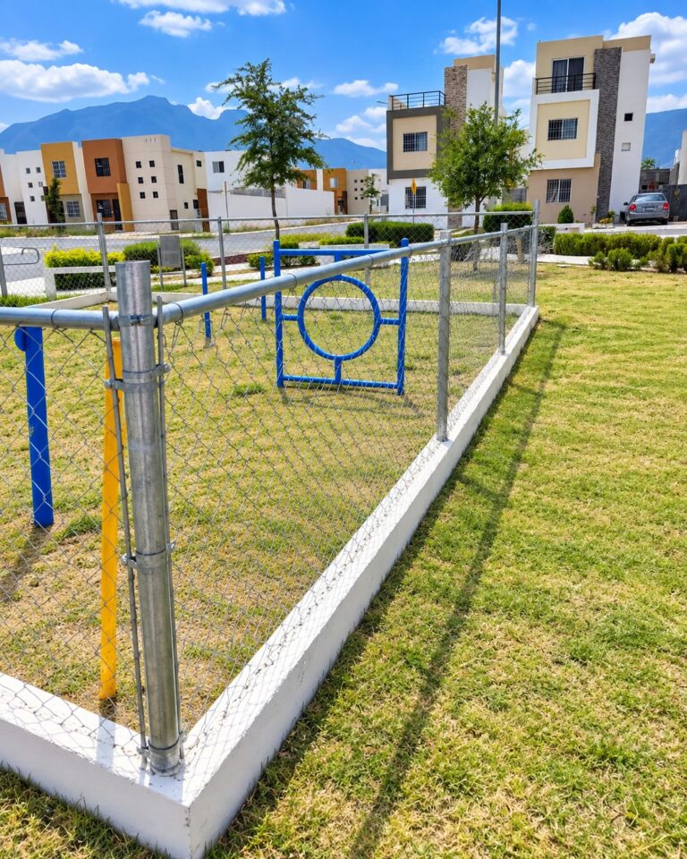 Malla ciclónica para área infantil en parque de Santa Catarina – REGAMA