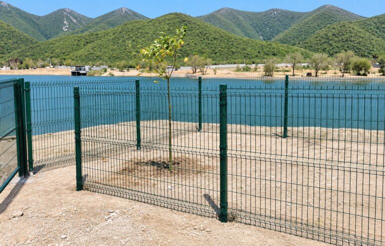 Reja de acero tradicional color verde Presa de la Boca Santiago Nuevo León – REGAMA